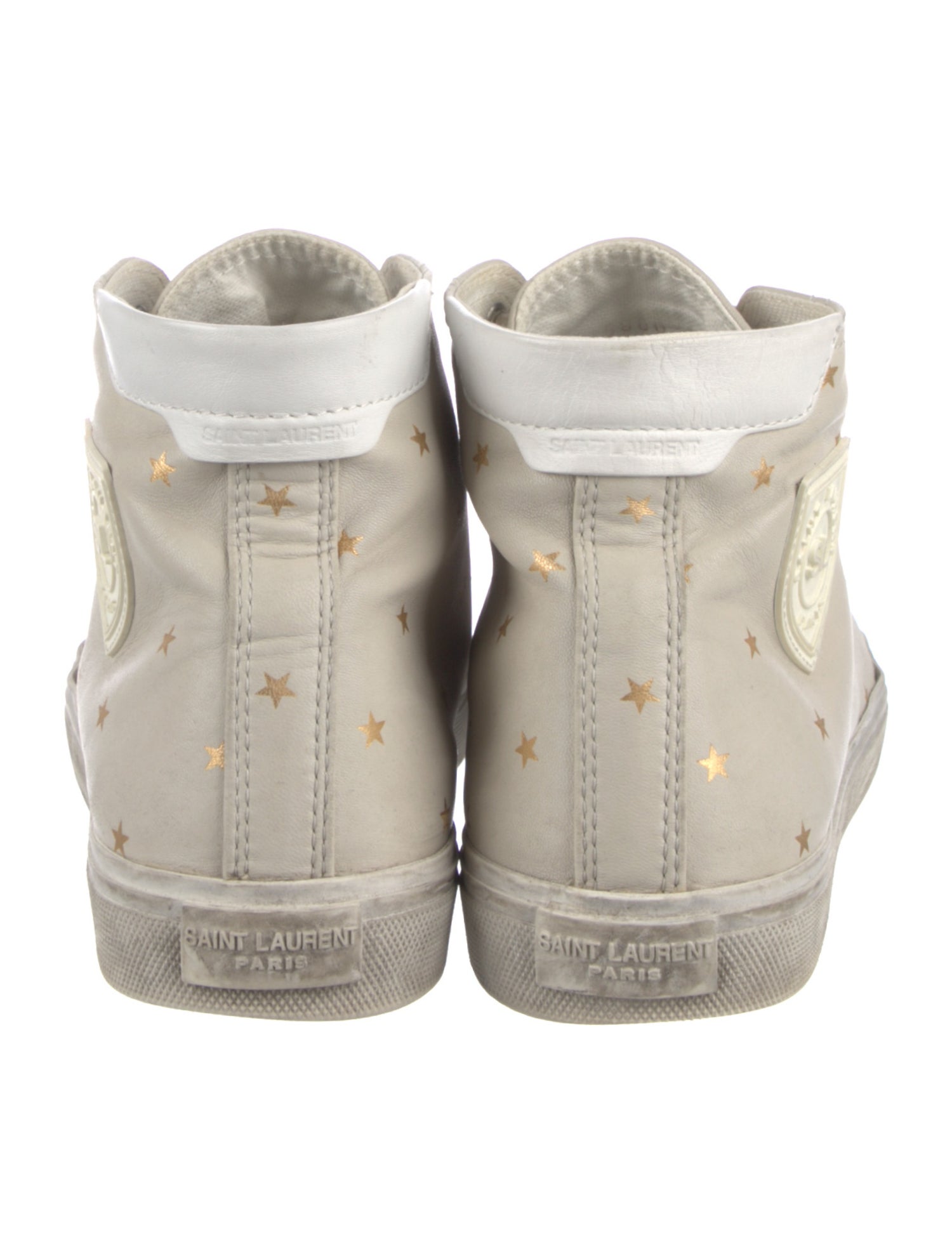 Saint Laurent Leather Printed Sneakers